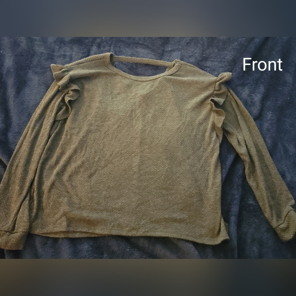 Grey long sleeved blouse